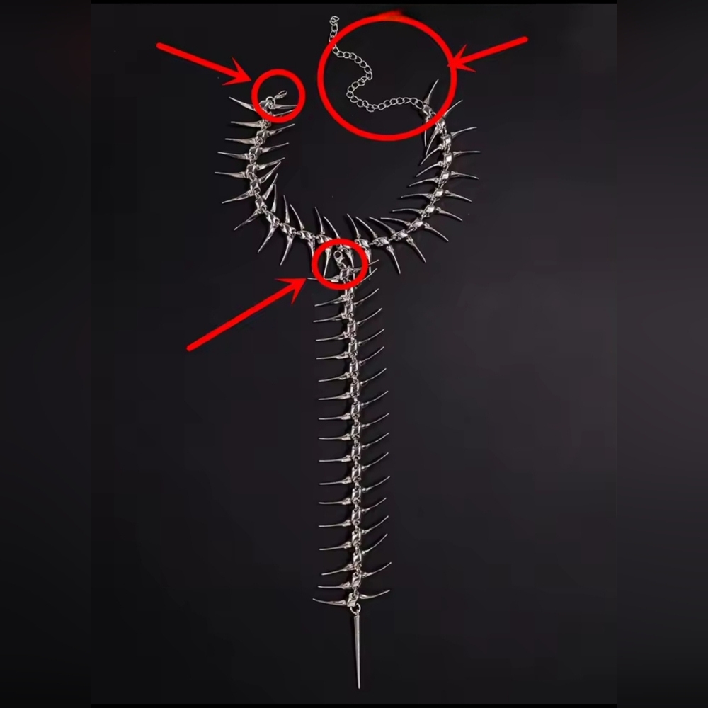 Silver Spine Necklace - Picture 5 of 9